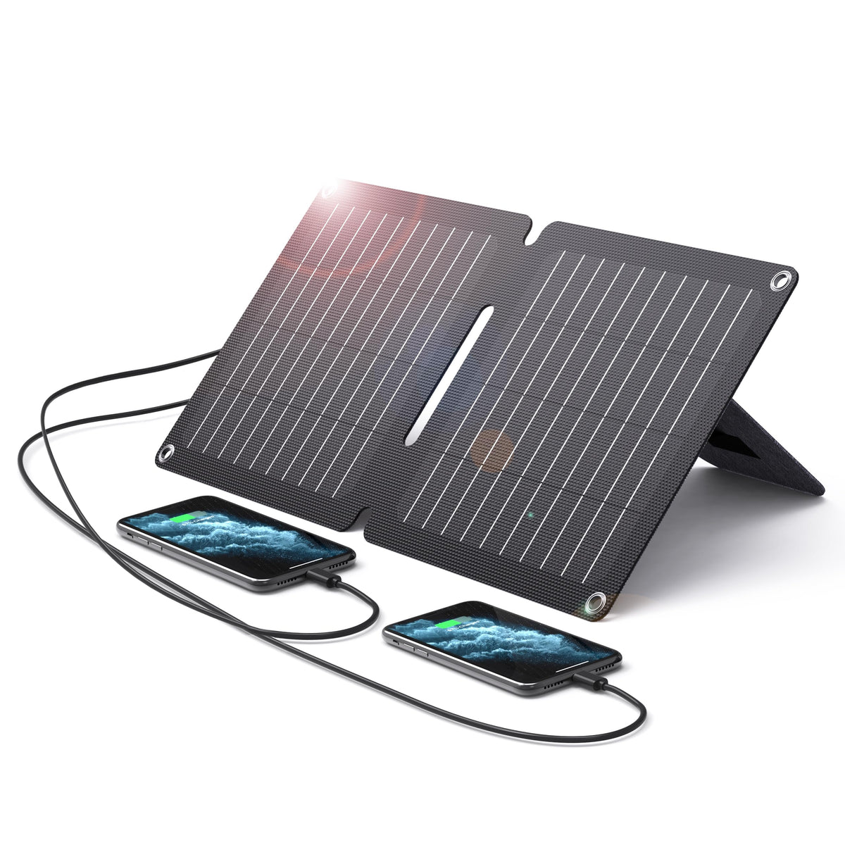 BigBlue 10W ETFE Solar Panel Charger with USB-A and USB-C