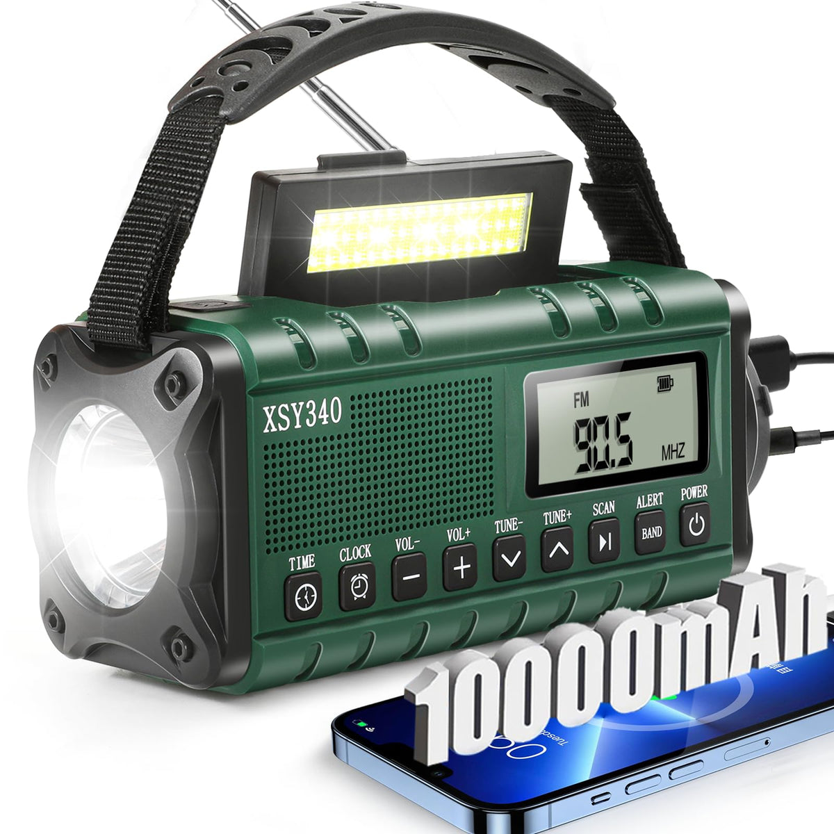 Emergency Radio NOAA Weather Alert Portable Solar Hand Crank AM/FM Radio