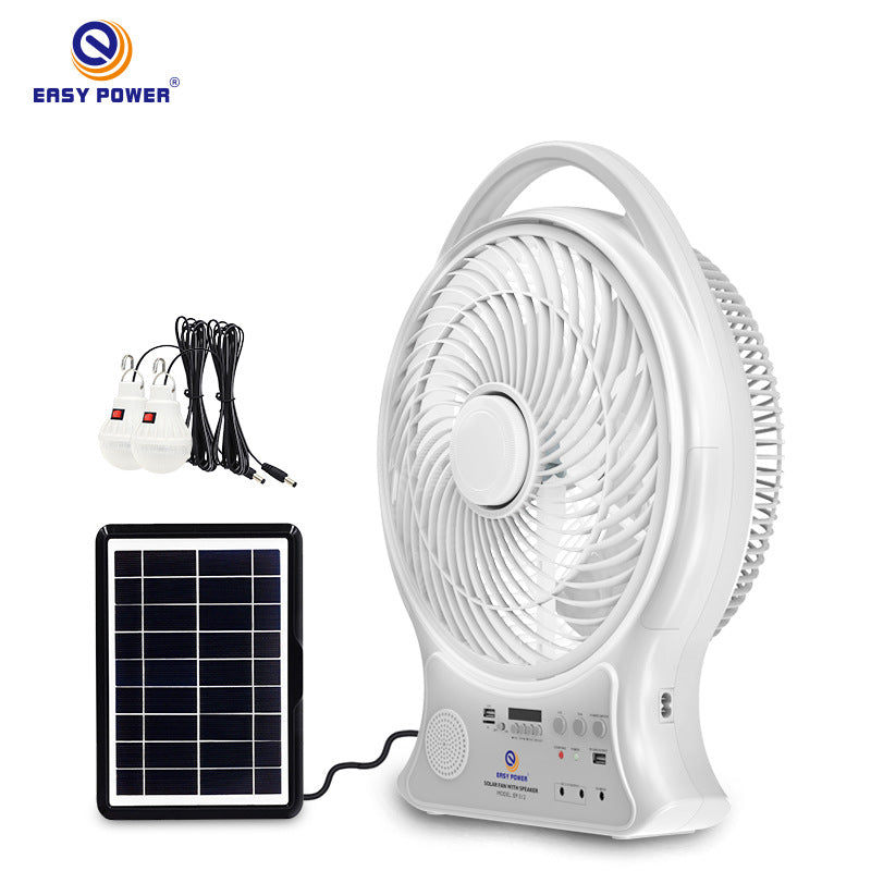 12-Inch Solar-Powered Portable Fan