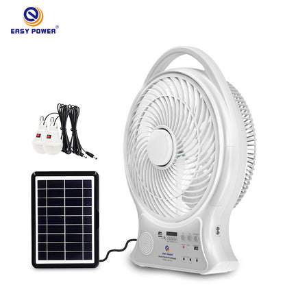 12-Inch Solar-Powered Portable Fan