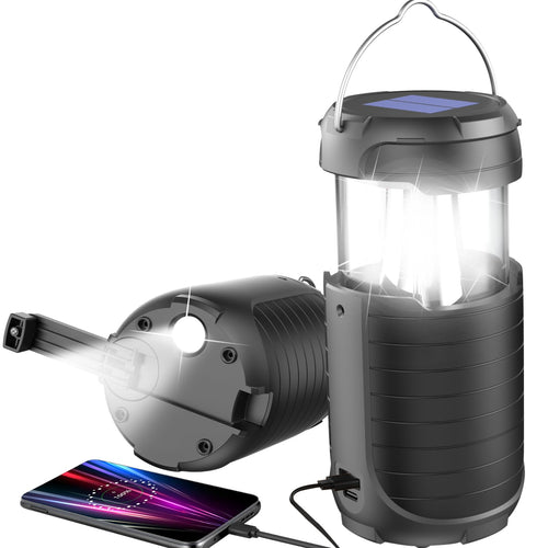 Solar LED Flashlight with USB Charger for Cellphone