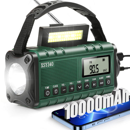 Emergency Radio NOAA Weather Alert Portable Solar Hand Crank AM/FM Radio